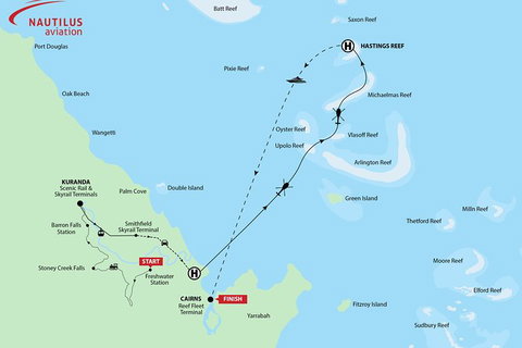 Kuranda Scenic Railway, Skyrail, Great Barrier Reef Helicopter Tour And Cruise - Tourism Canberra 2