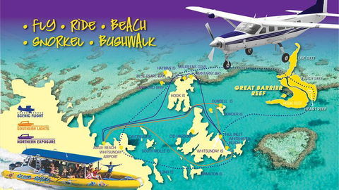Scenic Flight - Great Barrier Reef, Heart Reef, Whitehaven Beach & Hill Inlet! - Tourism Canberra 0